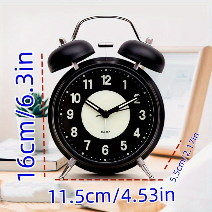 LuminousTime - Elegant Metal Alarm Clock with Gentle Lighting for Peaceful Mornings and Nights