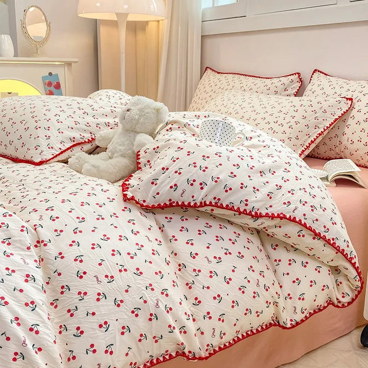 Blossom &amp; Berry Dream Bedding Set 4pcs Floral Duvet Cover