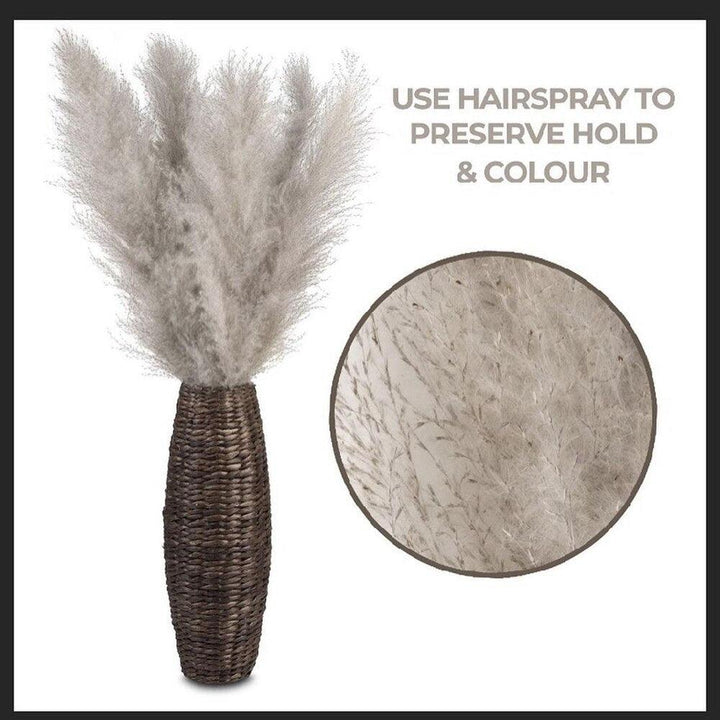 80 cm natural, real dried pampas grass bouquet (white / beige / grey) │ fluffy feather for modern boho home decor