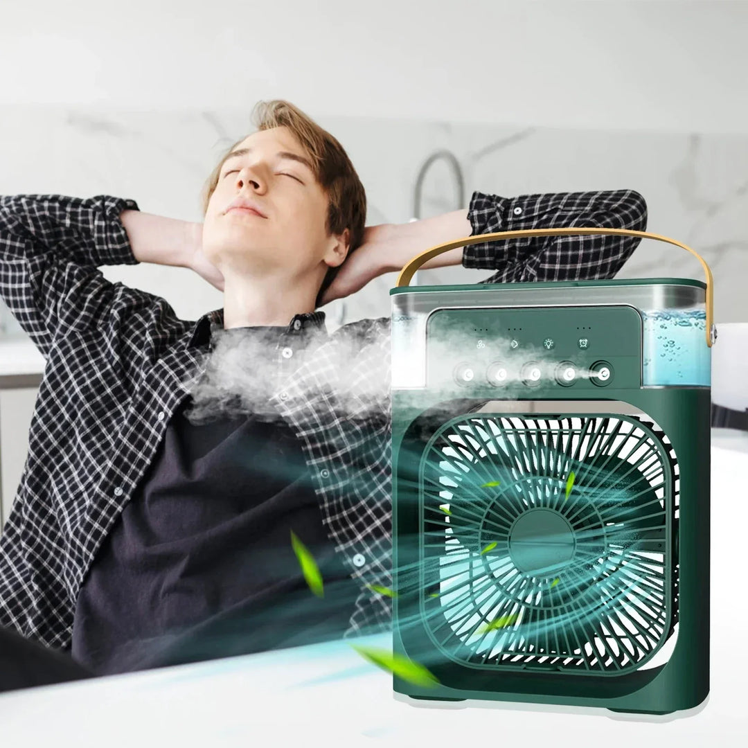 3-in-1 Portable Air Cooler with Humidifier and LED Night Lights |