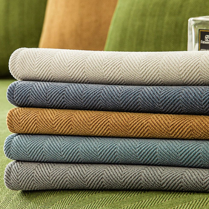 Herringbone Chenille Fabric Furniture Protector Sofa Cover |