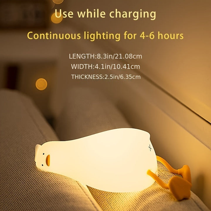 Sleeping Duck Lamp - Rechargeable Dimmable Silicone Night Light