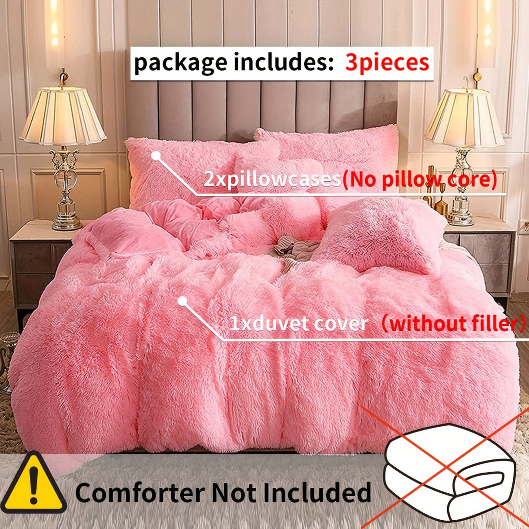 Ultra Soft Plush Duvet Cover Set with Zipper - Luxury &amp; Comfort
