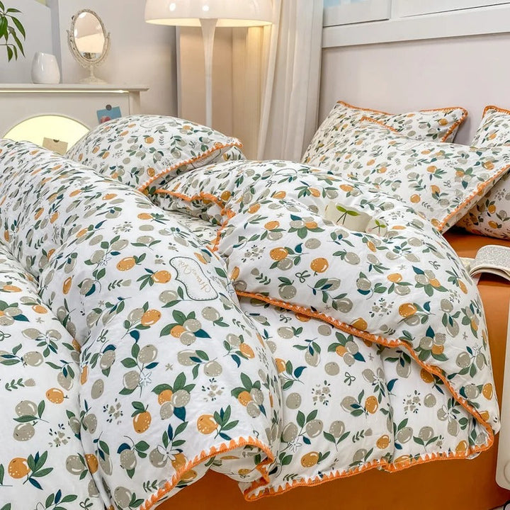 Blossom &amp; Berry Dream Bedding Set 4pcs Floral Duvet Cover