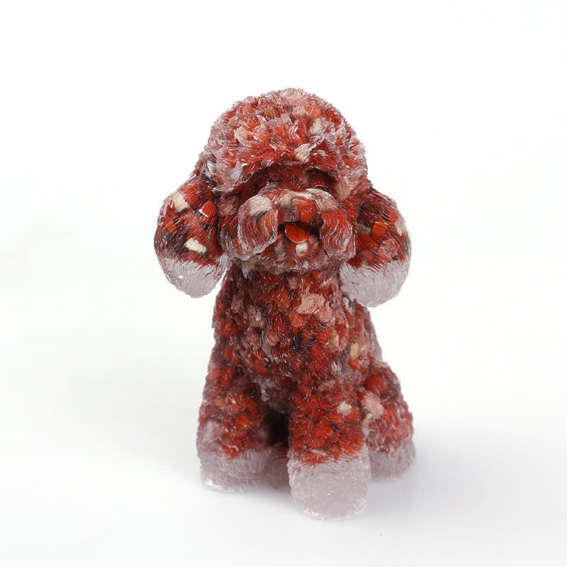 Natural Crystal Poodle Gemstone Decoration