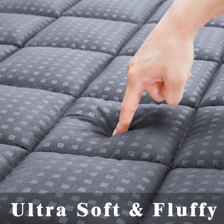 Ultimate Cooling Mattress Pad – Premium Quilted Pillow Top, Luxuriously Fluffy and Ultra-Breathable with Secure 14-18 Deep Pocket Cover – Enhanced Sleep Comfort, 1pc |