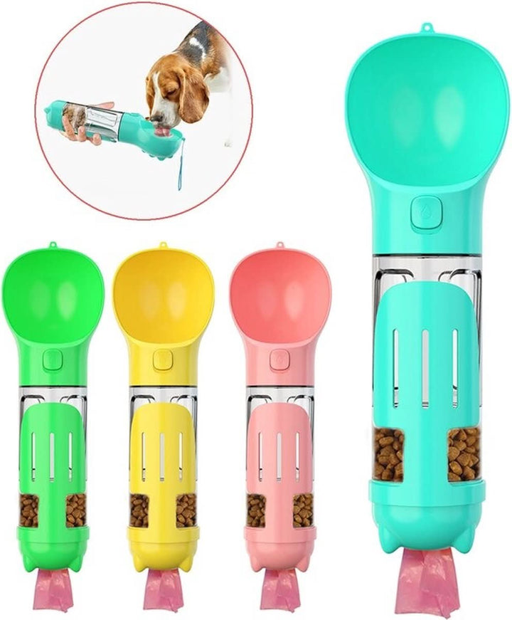 Snackbuddy Pro – 2-in-1 Water &amp; Food Bottle with Poop Bag Holder