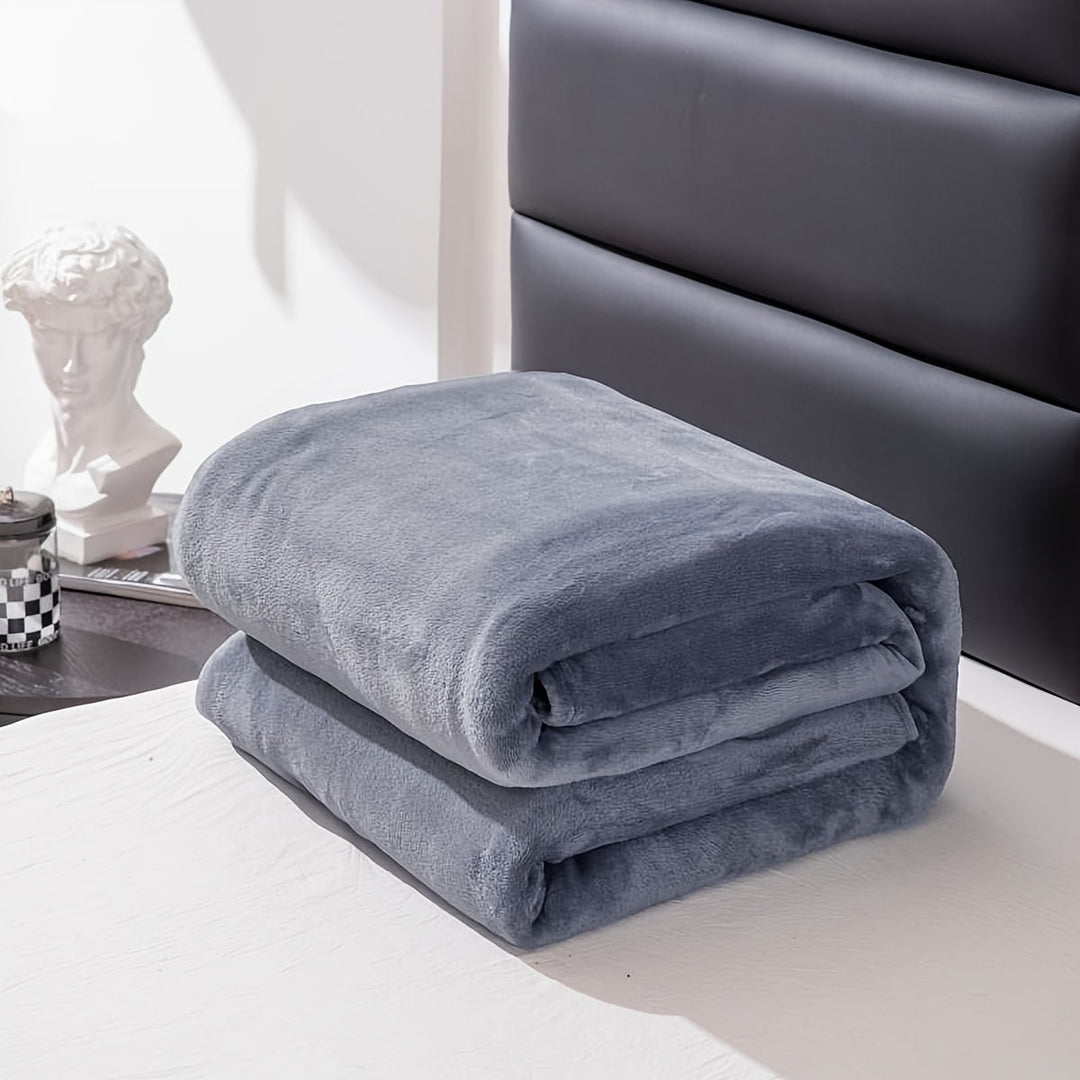 Soft and warm grey flannel blanket for all seasons