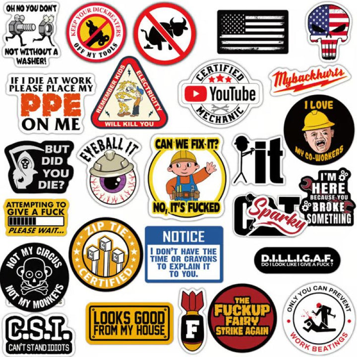 150 Pcs blue collar funny stickers‍️