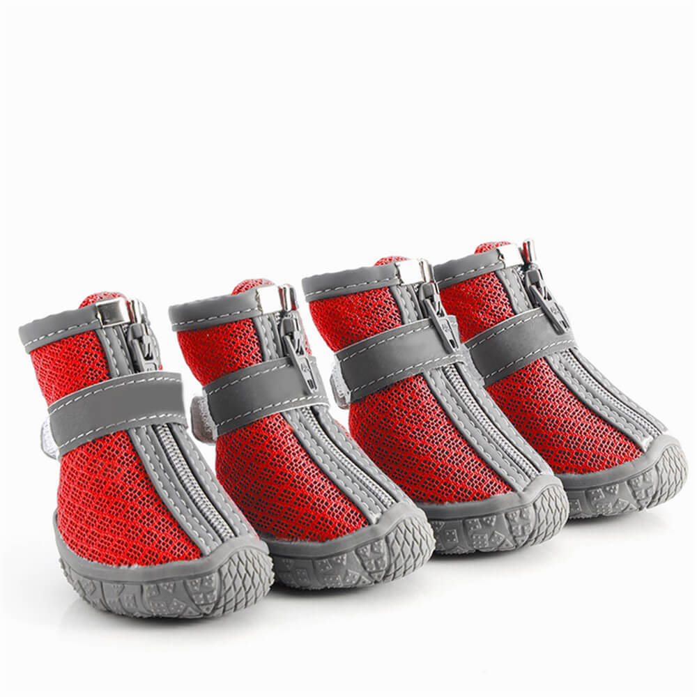 Durable Outdoor Dog Shoes with Mesh - All-Terrain Paw Protection