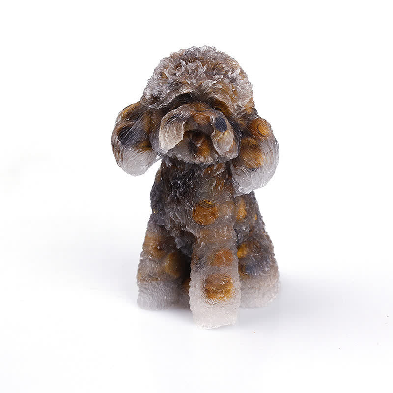 Natural Crystal Poodle Gemstone Decoration