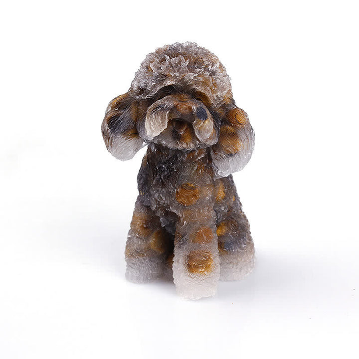 Natural Crystal Poodle Gemstone Decoration
