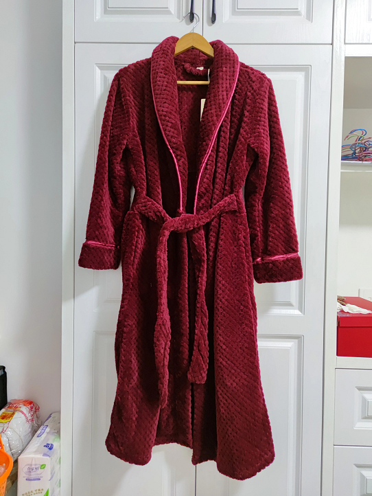 Bathrobe Long | Fluffy &amp; Warm | With Shawl Collar &amp; Tie Belt