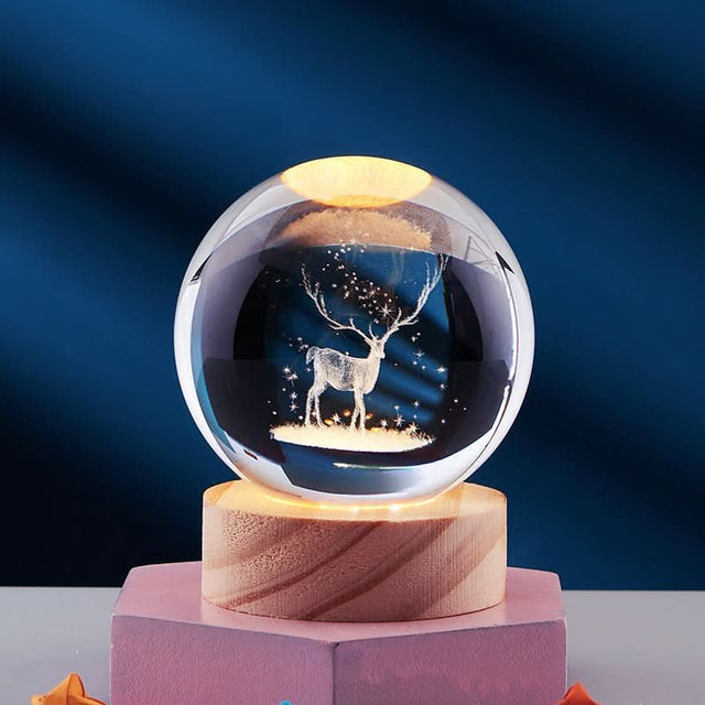 Elegant 3D LED Night Light with Sparkling Star Effect