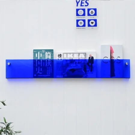 ClearLine – Stylish Acrylic Wall Shelf for Magazines