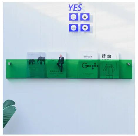 ClearLine – Stylish Acrylic Wall Shelf for Magazines