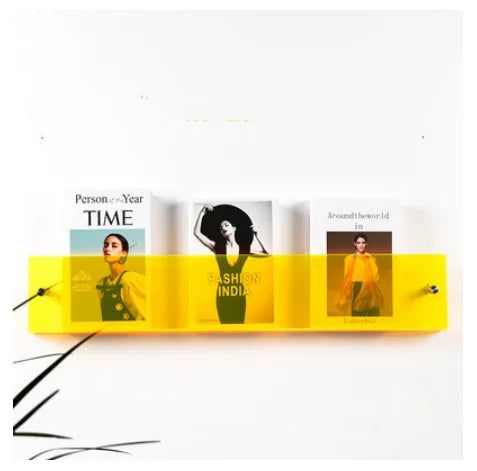 ClearLine – Stylish Acrylic Wall Shelf for Magazines