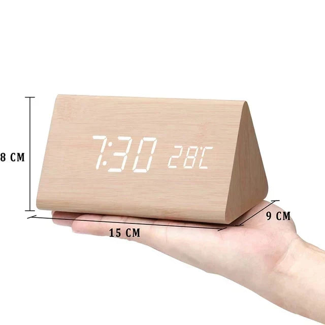 Charms | Digital Wooden Alarm Clock | Including Temperature Display