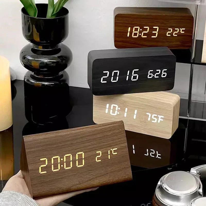 Charms | Digital Wooden Alarm Clock | Including Temperature Display