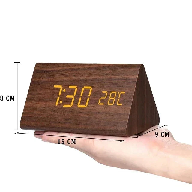 Charms | Digital Wooden Alarm Clock | Including Temperature Display