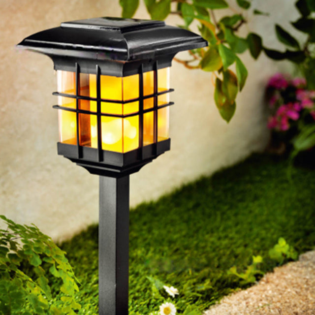 Modern Minimalist Column Plastic LED Solar Standing Floor Lamp For Garden |