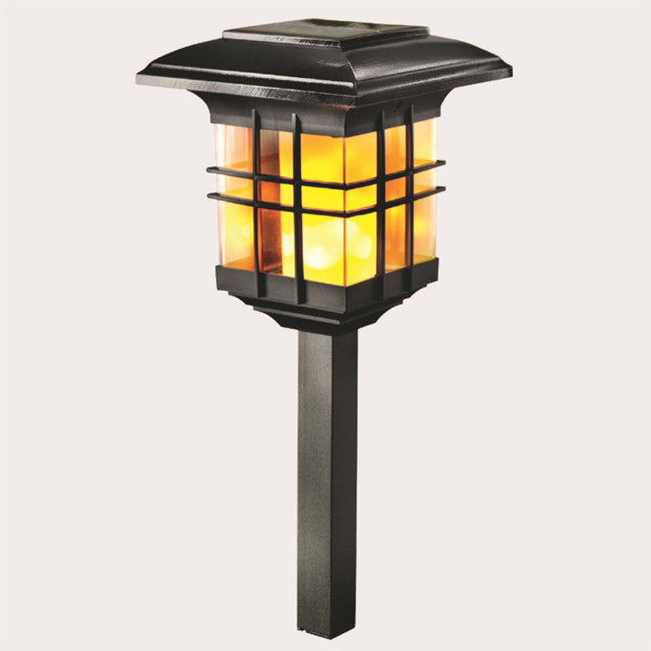 Modern Minimalist Column Plastic LED Solar Standing Floor Lamp For Garden |