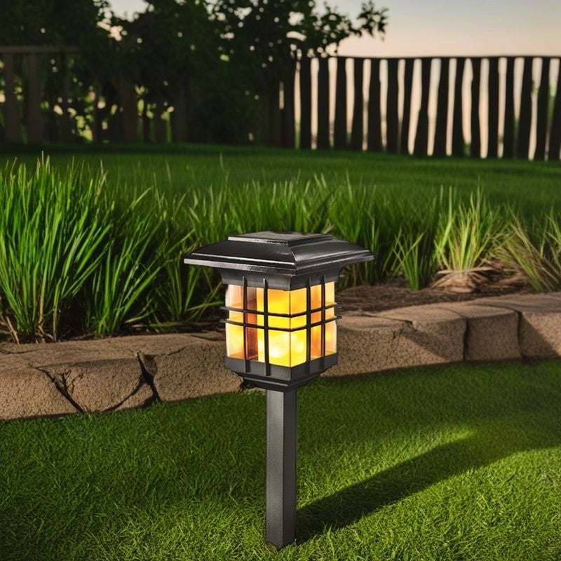 Modern Minimalist Column Plastic LED Solar Standing Floor Lamp For Garden |