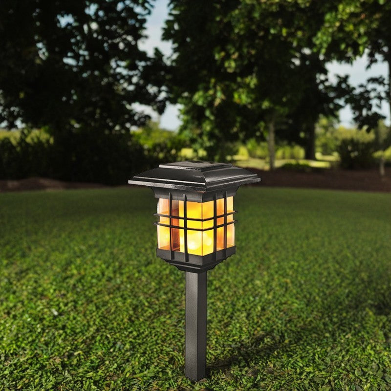 Modern Minimalist Column Plastic LED Solar Standing Floor Lamp For Garden |