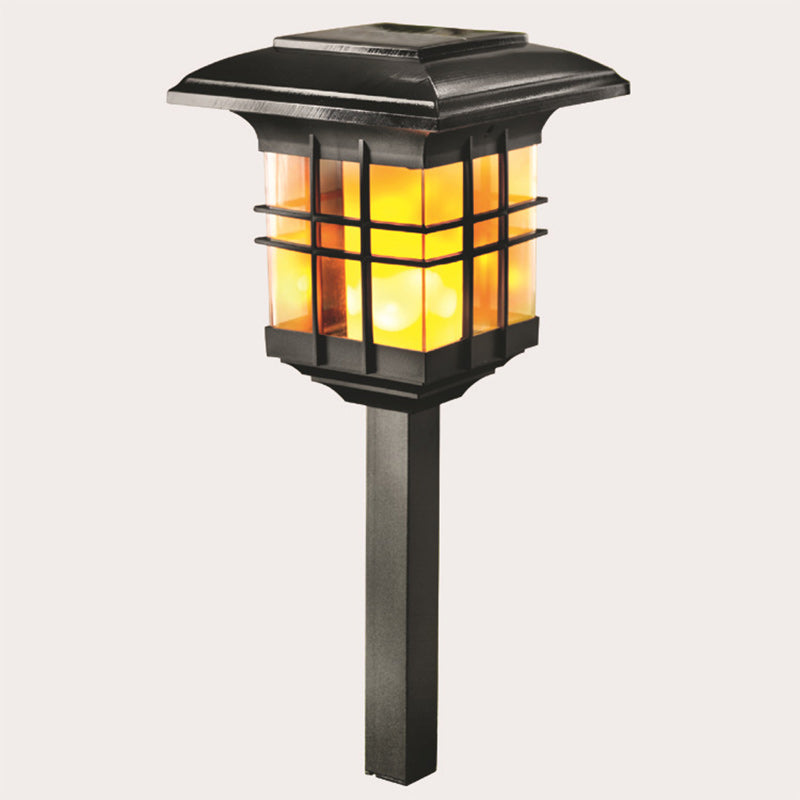 Modern Minimalist Column Plastic LED Solar Standing Floor Lamp For Garden |