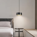 Minimalistic Round Cylinder Iron LED Pendant Light for Bedroom