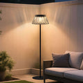 Contemporary Industrial Waterproof Solar USB Iron Glass Outdoor LED Standing Floor Lamp For Garden |