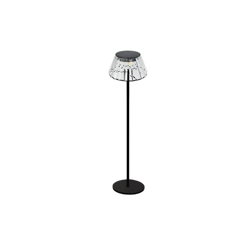 Contemporary Industrial Waterproof Solar USB Iron Glass Outdoor LED Standing Floor Lamp For Garden |