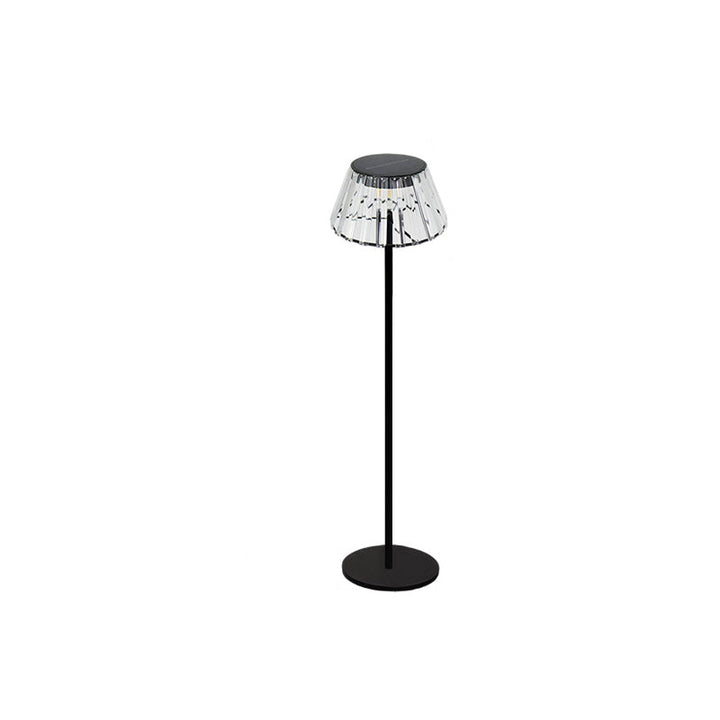 Contemporary Industrial Waterproof Solar USB Iron Glass Outdoor LED Standing Floor Lamp For Garden |