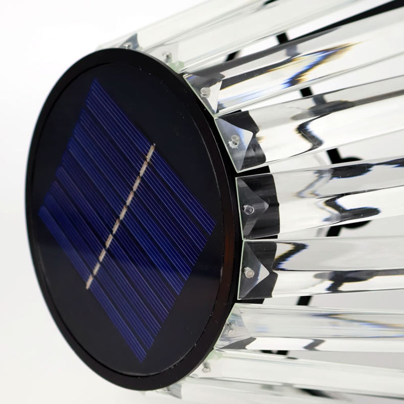 Contemporary Industrial Waterproof Solar USB Iron Glass Outdoor LED Standing Floor Lamp For Garden |