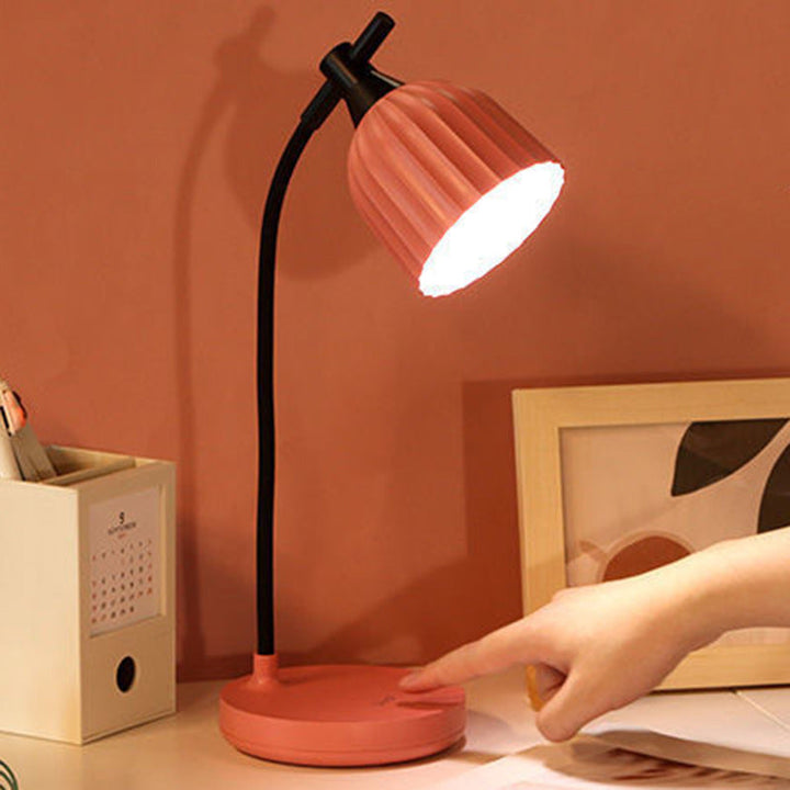 Modern Minimalistic Round Folded ABS LED Table Lamp For Living Room