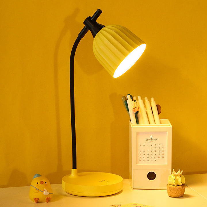 Modern Minimalistic Round Folded ABS LED Table Lamp For Living Room