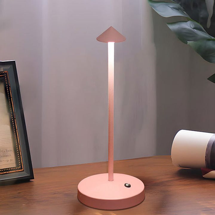 Modern Simplicity Triangle Cone Round Acrylic Cylinder Iron LED Table Lamp for the Living Room