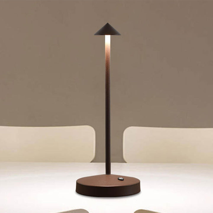 Modern Simplicity Triangle Cone Round Acrylic Cylinder Iron LED Table Lamp for the Living Room