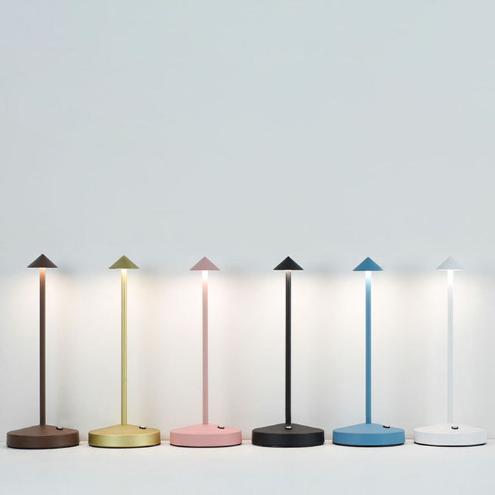 Modern Simplicity Triangle Cone Round Acrylic Cylinder Iron LED Table Lamp for the Living Room