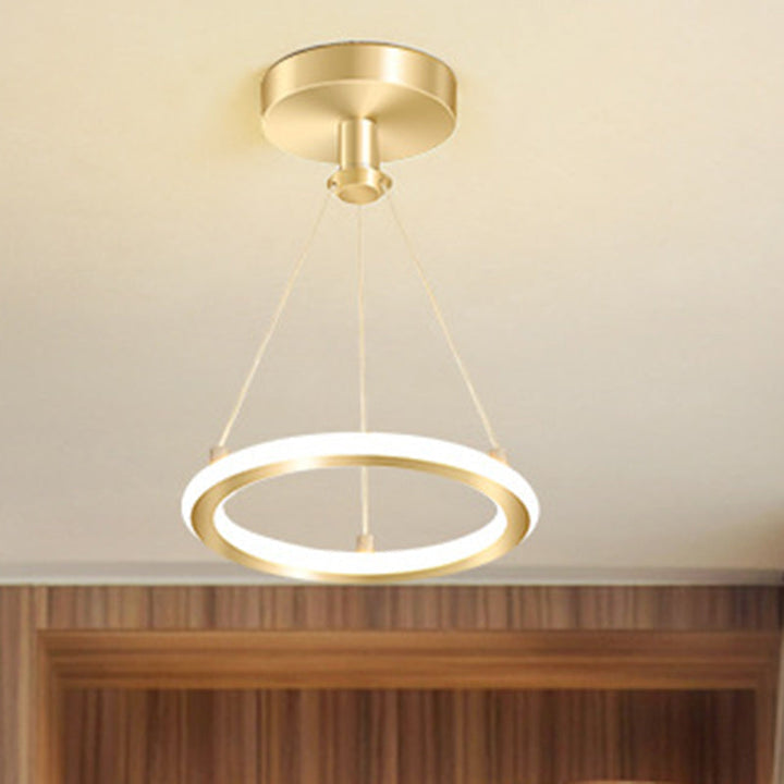 Contemporary Nordic Round Metal Silica LED Semi-Flush Mount Ceiling Light for Corridor