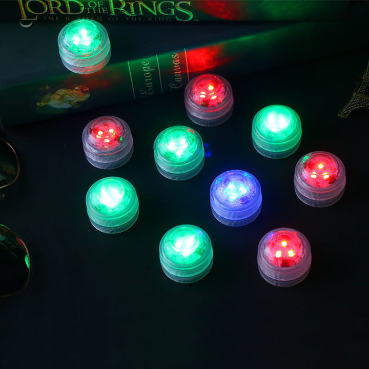Modern Simplicity waterproof Battery PS round underwater LED landscape lighting outdoor light for outdoor patio