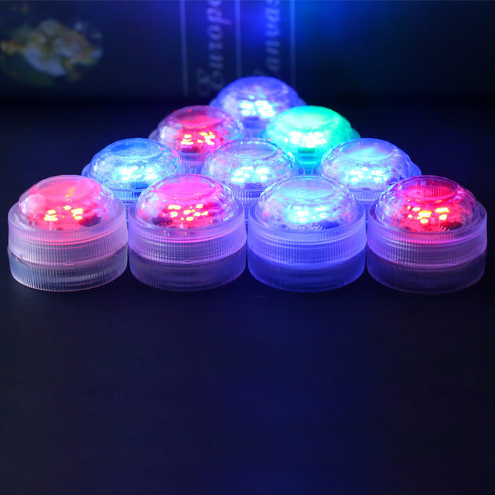 Modern Simplicity waterproof Battery PS round underwater LED landscape lighting outdoor light for outdoor patio