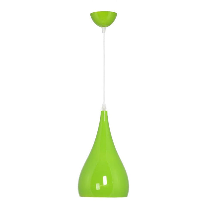 Nordic Iron Wood Aluminum Pumpkin Water Drop 1-Light Pendant Light for Dining Room