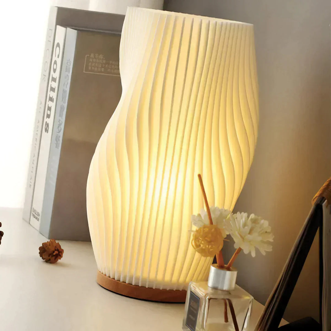 USB-Driven &amp; Elegant Wave-Design Table Lamp | WaveGlow