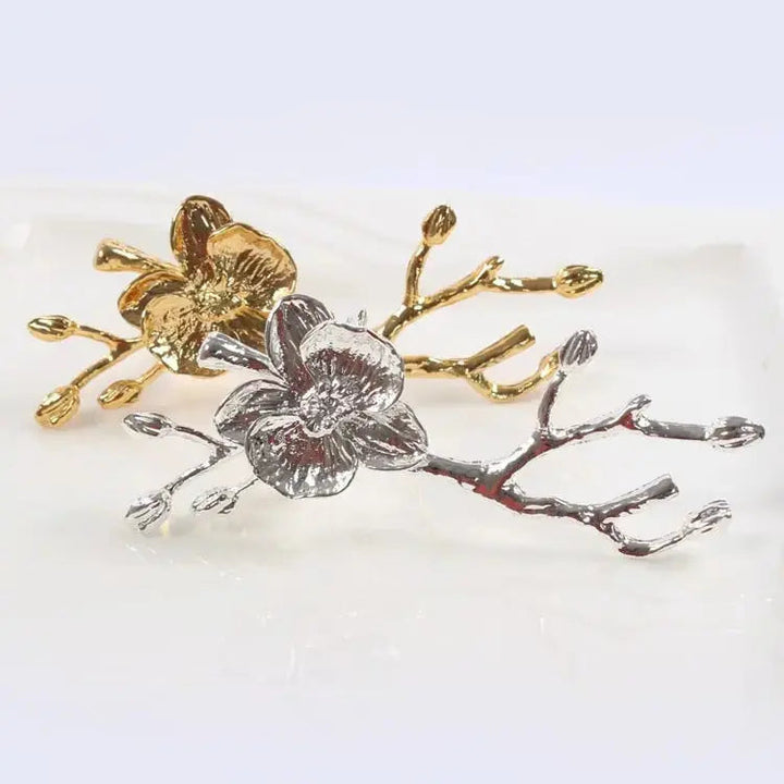 Bird &amp; Flower Napkin Rings - 4 Pieces