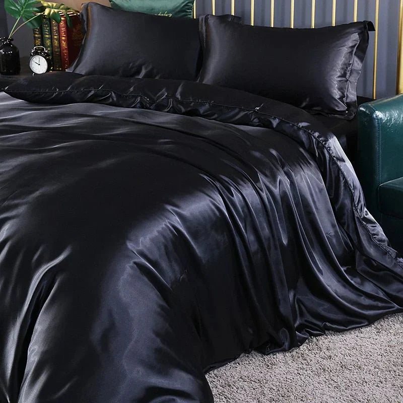 Elegant Satin Silk Bedding Set - Luxurious Comfort for Every Night