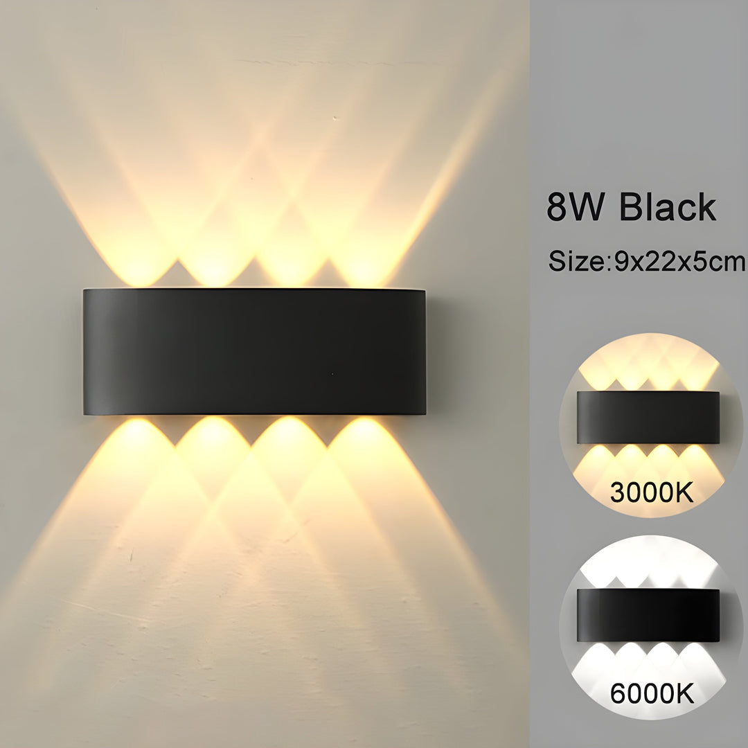 LED wall-mounted lights for indoor and outdoor areas