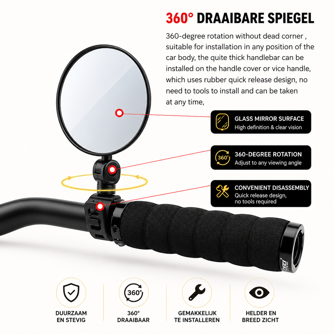 SeeEz Bike Rearview Mirror for Handlebar |