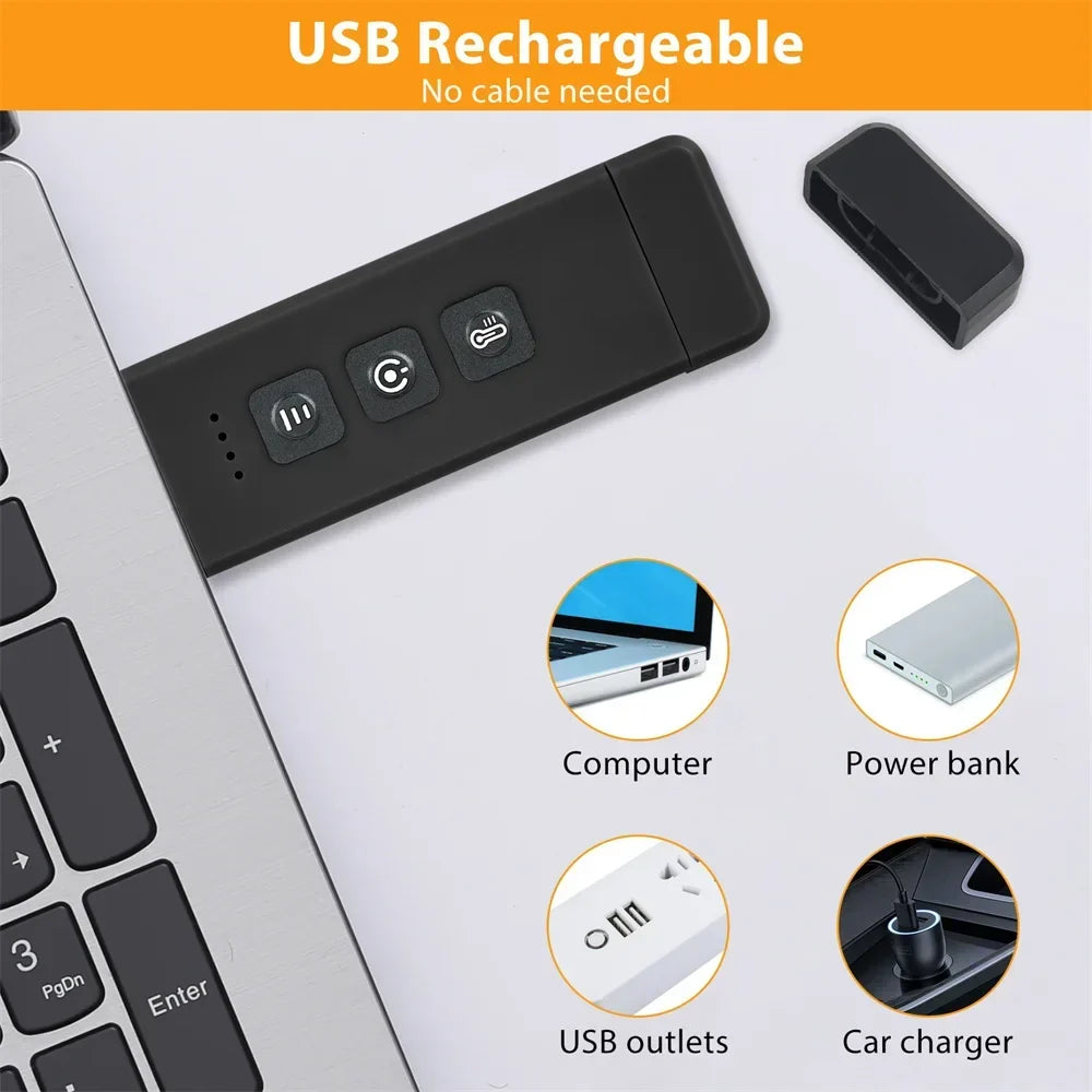 Clip-on book light, USB rechargeable reading light with timer, portable LED bookmark light for bedside &amp; desk