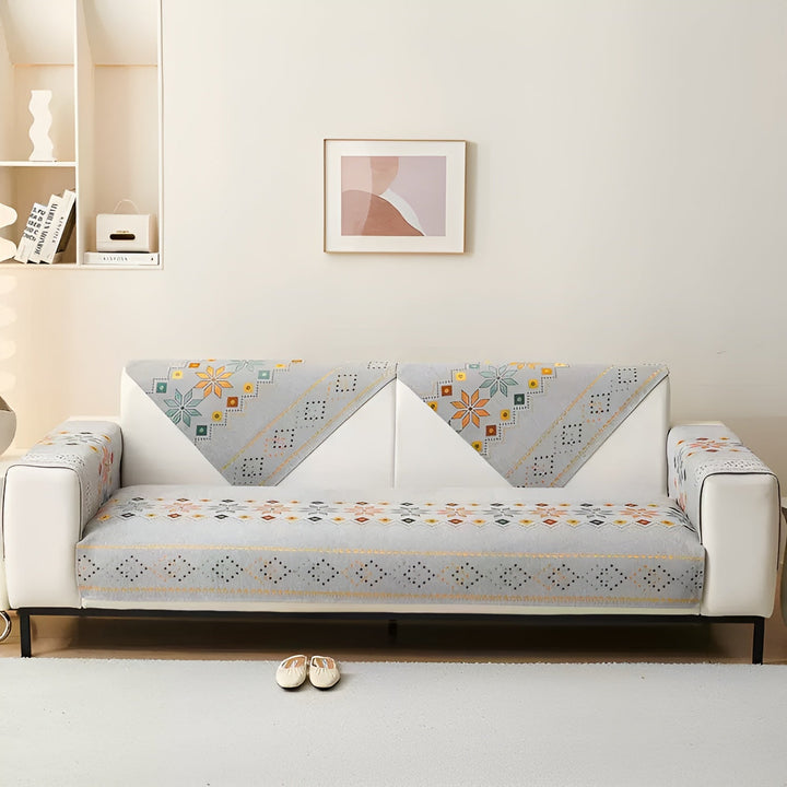Boho Style Sofa Cover – Elastic &amp; Usae Year-Round | Protects and Gives a New Look |